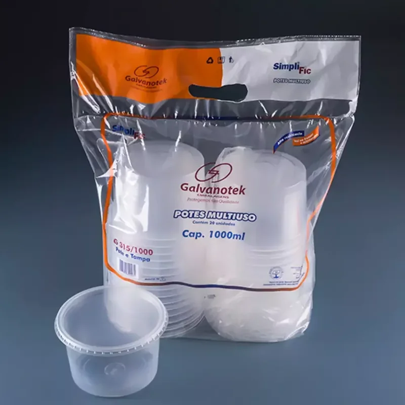 Pote Redondo com Tampa PP - 1.000ml SKU G3151000SF - embalagem Galvanotek