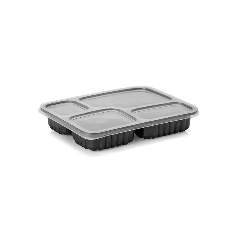 Bandeja Refeição 4 Divisórias 1.225ml branco SKU G324 - embalagem Galvanotek
