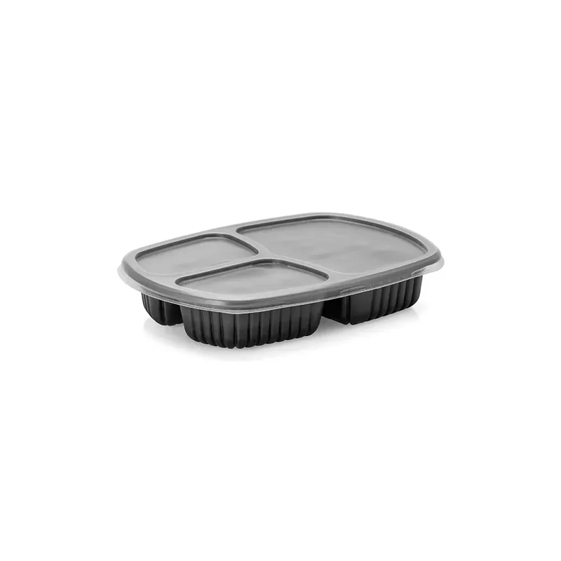 Bandeja Refeicao 3 Divisorias PP - 1.150ml SKU G330BRSF - embalagem Galvanotek
