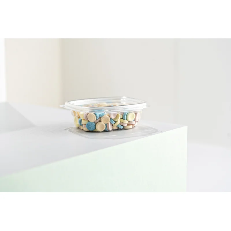 Pote Retangular Tampa Articulada 120ml SKU GA87 - embalagem Galvanotek